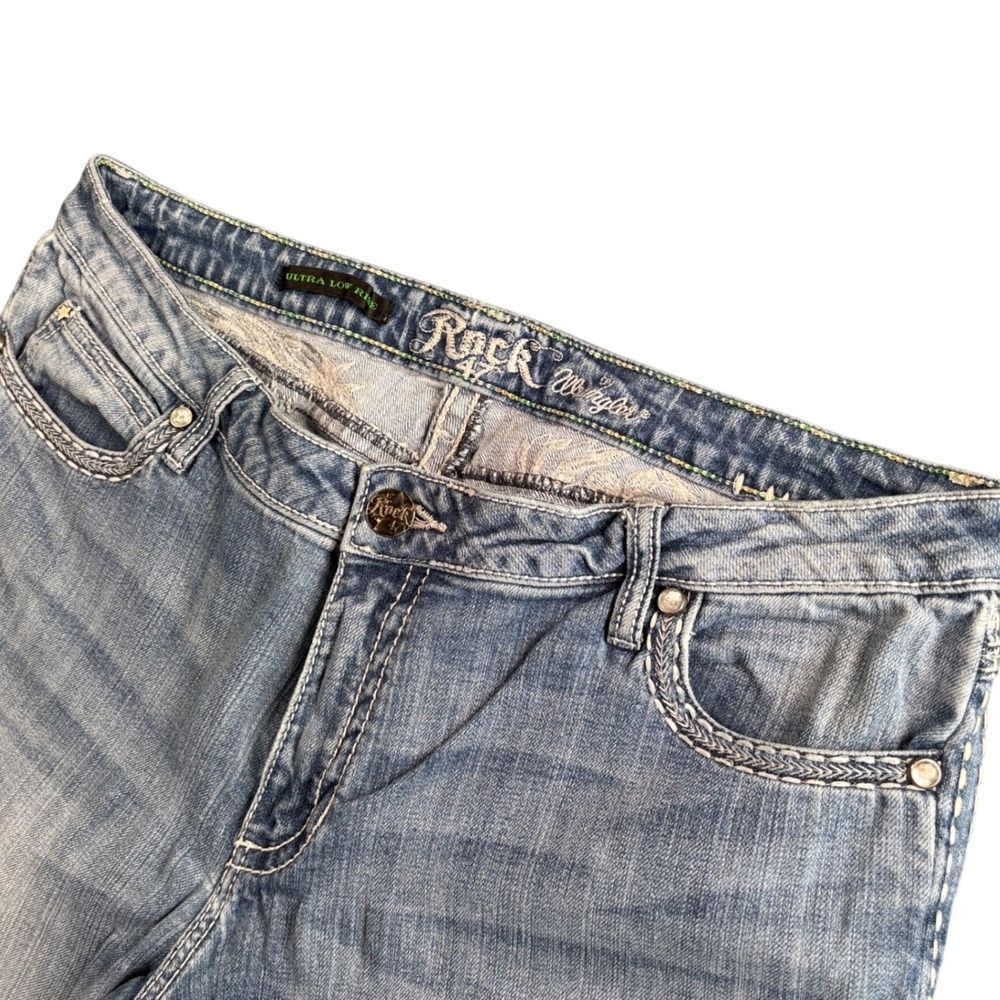 Rock 47 Wrangler Y2K Low Rise Bootcut Jeans Juniors 13/14 Western Cowgirl - Picture 3 of 12